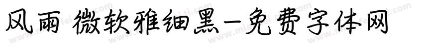 风雨 微软雅细黑字体转换